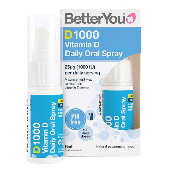 Nutritional Information Each daily dose (1 spray) contains NRV Vitamin D3 1000IU / 25μg 500% *Nutrient Reference Value