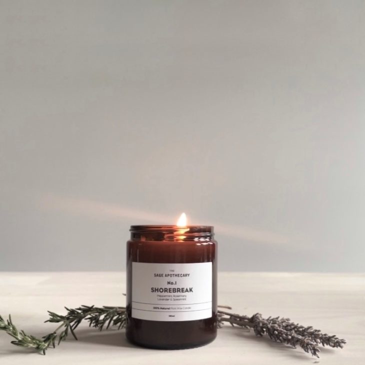 The Sage Apothecary - Shorebreak Aromatherapy Candle Lit